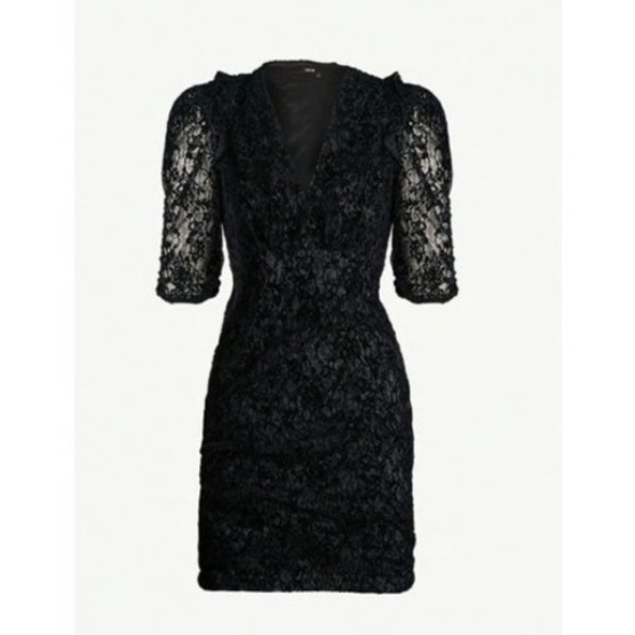 Maje Rimael Velvet Lace‎ Dress Size Medium
